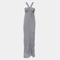 Dior Grey Maxi Wrap Dress UK Women 10