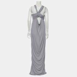 Dior Grey Maxi Wrap Dress UK Women 10