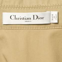 Pre Owned Christian Dior Beige Gabardine Belted Short Dress XL