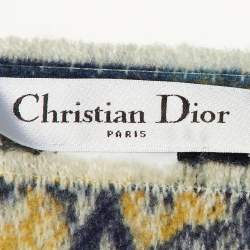 Dior Blue L'Etoile Cashmere Fringed Poncho One Size
