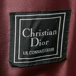 Christian Dior Le Connaisseur Grey Wool Blend Double Beasted Trench Coat L