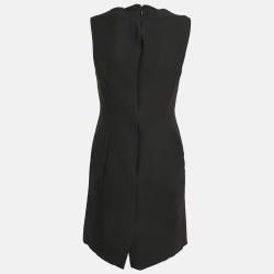 Christian Dior Black Wool and Crepe Sleeveless Mini Dress M