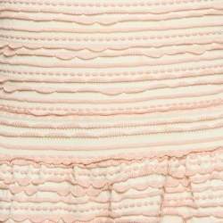 Dior Pink Patterned Knit Sleeveless Mini Dress M