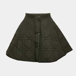Christian Dior Black Macrocannage Mini Skirt S