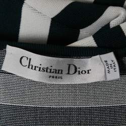 Christian Dior Monochrome Striped J'Adior St Tropez Bodysuit S