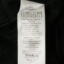 Dior Black Dotted Tulle Pleated Midi Skirt M