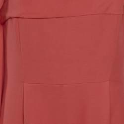 Pre Owned Dior Red Silk Blend Strapless Corset Dress M