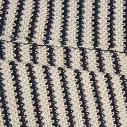 Christian Dior White/Black Striped Rib Knit T-Shirt Dress S