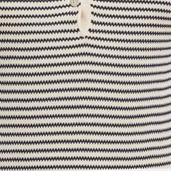 Christian Dior White/Black Striped Rib Knit T-Shirt Dress S