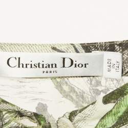 Christian Dior Green Printed Cotton Voile Tunic Top M