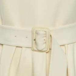 Christian Dior Cream Wool Flared Short Dress M