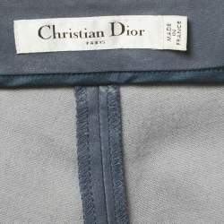 Christian Dior Blue Leather Skinny Pants M