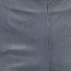 Christian Dior Blue Leather Skinny Pants M