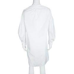 Dior White Cotton Long Sleeve Shirt Dress S