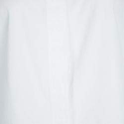 Dior White Cotton Long Sleeve Shirt Dress S