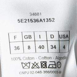 Dior White Cotton Long Sleeve Shirt Dress S