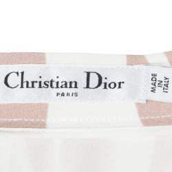 Pre Owned Dior Multicolor Printed Silk Pleated Skirt S