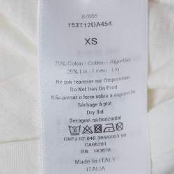 Dior White Printed Cotton T-Shirt XS