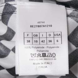 Pre Owned Dior Black/White Checkered Nylon Zip-Up Hooded Jacket M