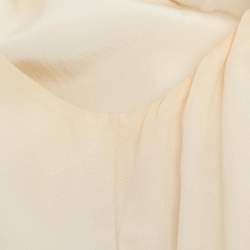 Pre Owned Dior Cream Silk Midi Dress M