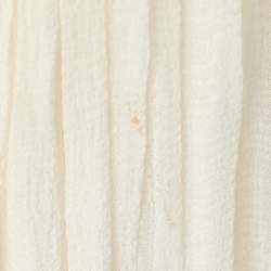 Pre Owned Dior Cream Silk Midi Dress M