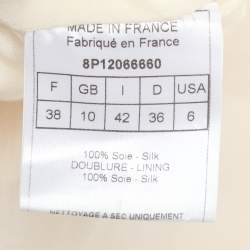 Pre Owned Dior Cream Silk Midi Dress M
