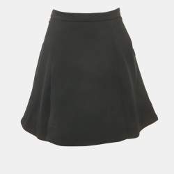 Christian Dior Black Wool Heart Pocket Detail Mini Skirt S