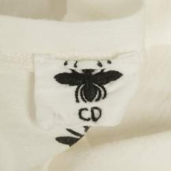 Dior Ivory J'Adior 8 Print Cotton Knit Crew Neck T-Shirt S