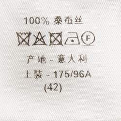 Pre Owned Christian Dior Yellow Zodiac Print Silk Shirt and Shorts Set M/L