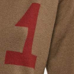 Pre Owned Dior Caramel Brown Long Sleeve V-Neck John Galliano Sweater L