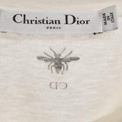 Pre Owned Christan Dior White Printed Cotton Brutal Journey Of The Heart T-Shirt XS  