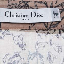 Pre Owned Christian Dior Pink Toile De Jouy Print Cotton Midi Shirt Dress S