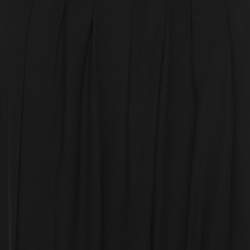 Pre Owned Dior Black Silk Pleated Midi Skirts S