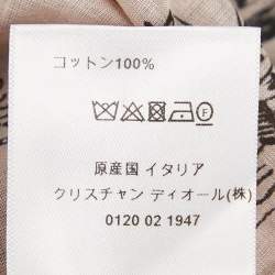 Pre Owned Christian Dior Beige Jungle Print Cotton Full sleeve Tunic Top S