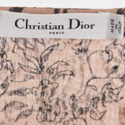Pre Owned Christian Dior Beige Jungle Print Cotton Full sleeve Tunic Top S