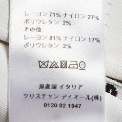 Pre Owned Dior White Stretch Knit J'adior Band Bralette Top M