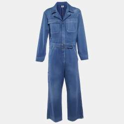 【送料無料】 PRADA Denim playsuit Prada Denim Playsuit In Blue | ModeSens