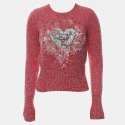 Pre Owned Dior Knitted Embroidered Sweater