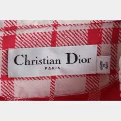 Pre Owned Dior Oversized Checkered Hooded Jacket