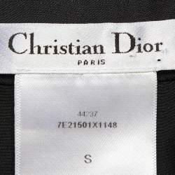 Pre Owned Christian Dior Black Heart Applique Wool Fencing Vest Top S 