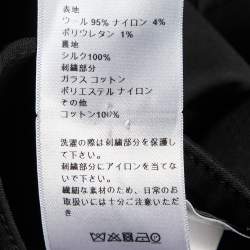 Pre Owned Christian Dior Black Heart Applique Wool Fencing Vest Top S 