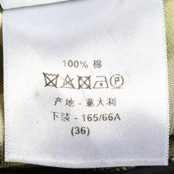 Pre Owned Dior Yellow Tie-Dye Cotton Long Skirt S