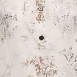 Pre Owned Dior White Printed Cotton Mini Dress S