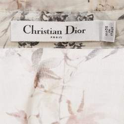 Pre Owned Dior White Printed Cotton Mini Dress S