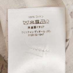 Pre Owned Dior White Printed Cotton Mini Dress S