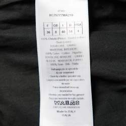 Pre Owned Dior Black Leather Stud Detail Zip-Up Rider Jacket S