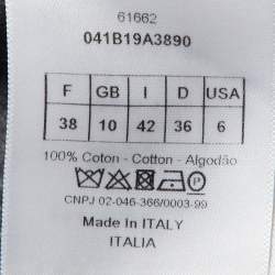 Pre Owned Dior Navy Blue Tie-Dye Print Cotton Skirt and Shirt Set M