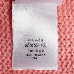 Pre Owned Christian Dior Pink J'Adior Cashmere Knit Sweater S