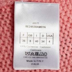 Pre Owned Christian Dior Pink J'Adior Cashmere Knit Sweater S