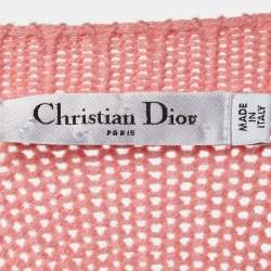 Pre Owned Christian Dior Pink J'Adior Cashmere Knit Sweater S